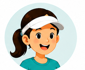 Girl avatar with visor and teal shirt