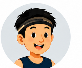 Boy avatar with headband and dark top