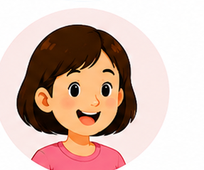 Girl avatar with brown bob and pink shirt
